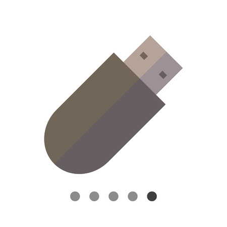 Icon of USB flash drive without coverのイラスト素材