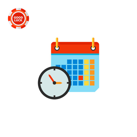 Clock and calendar in background. Time, shedule, date. Calendar concept. Can be used for topics like business, management, finance, planning.のイラスト素材