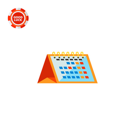 Desktop calendar. Month, paper, schedule. Calendar concept. Can be used for topics like planning, business, management.のイラスト素材