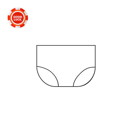 Illustration of baby diaper. Childhood, clothing, child. Baby diaper concept. Can be used for topics like childhood, clothes, babyのイラスト素材