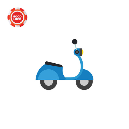 Motorbike. Transportation, driving, fast. Motorbike concept. Can be used for topics like transport, delivery, postal service, business.のイラスト素材