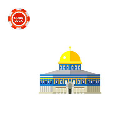 Dome of rock in Jerusalem. Israel, religion, culture. Islam concept. Can be used for topics like history, tourism, architecture.のイラスト素材