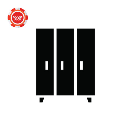 Wardrobe. Domestic, comfortable, tall. Furnishing concept. Can be used for topics like furniture, interior design, marketing.のイラスト素材