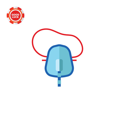 Medical oxygen mask. Breathing, aid, disorder. Medical equipment concept. Can be used for topics like medicine, health, healthcare.のイラスト素材
