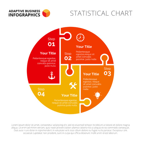 Process chart slide template. Business data. Graph, diagram, design. Creative concept for infographic, templates, presentation, report. Can be used for topics like planning, management, teamwork.のイラスト素材