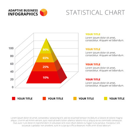 Percentage chart slide template. Business data. Graph, diagram, design. Creative concept for infographic, templates, presentation, report. Can be used for topics like analysis, statistics, research.のイラスト素材