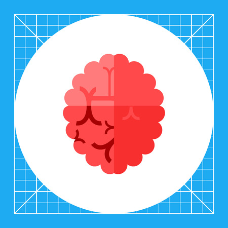 Illustration of brain with some changes disease. Alzheimer, disease, organ, symptom. Alzheimer concept. Can be used for topics like disease, organs, anatomyのイラスト素材