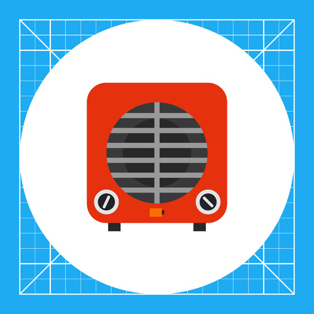 Multicolored vector icon of red electric coolerのイラスト素材