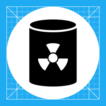 Icon of barrel with radiation signのイラスト素材