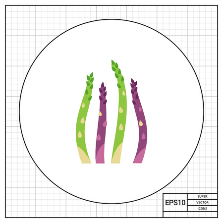 Vector icon of fresh green asparagus stemsのイラスト素材