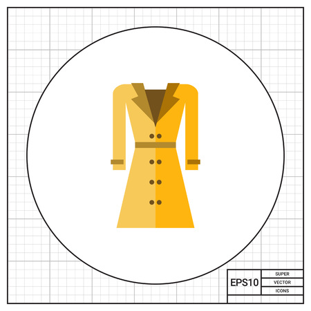Multicolored vector icon of woman coatのイラスト素材