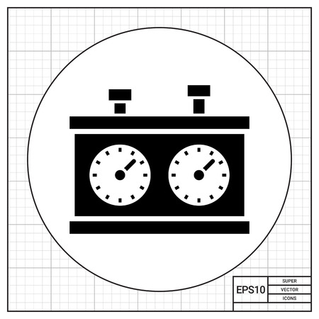 Chess clock. Intellect, time, move. Chess concept. Can be used for topics like sport, games, marketing.のイラスト素材