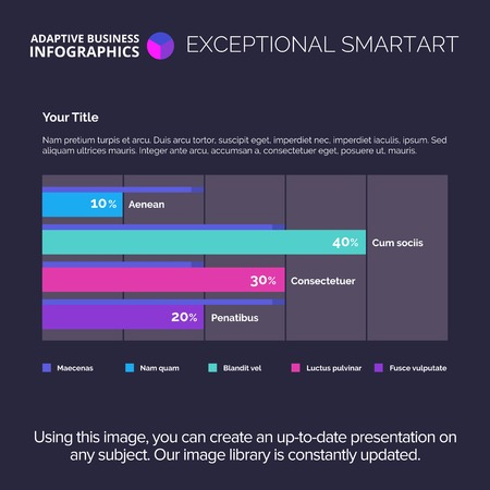 Bar chart slide template. Business data. Graph, diagram, design. Creative concept for infographic, templates, presentation, report. Can be used for topics like analysis, statistics, planning.のイラスト素材