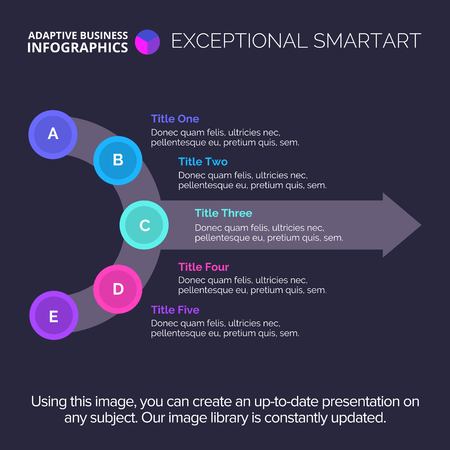 Process chart slide template. Business data. Graph, diagram, design. Creative concept for infographic, templates, presentation, report. Can be used for topics like planning, management, research.のイラスト素材