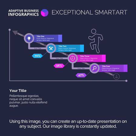 Growth diagram. Element of presentation, arrow diagram, step chart. Concept for infographics, business templates, marketing reports. Can be used for topics like finance, marketing analysis, statisticsのイラスト素材