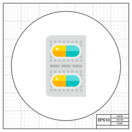 Two Capsule Pills Iconのイラスト素材
