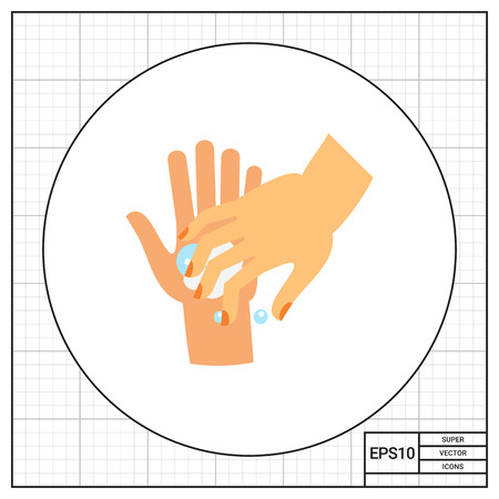 Washing Fingernails Iconのイラスト素材