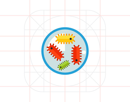 Bacteria in petri dish 2のイラスト素材