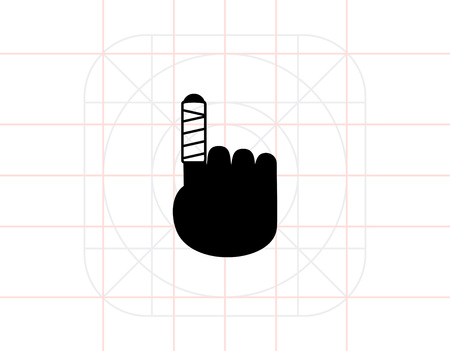 Bandaged Finger Iconのイラスト素材