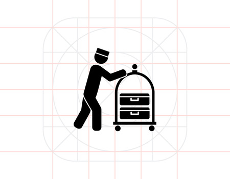 Bell Boy Simple Iconのイラスト素材