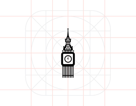 Big Ben iconのイラスト素材
