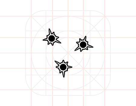 Bullet holes simple iconのイラスト素材