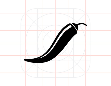 Chili pepper simple iconのイラスト素材