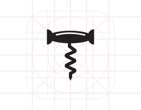 Corkscrew silhouette iconのイラスト素材