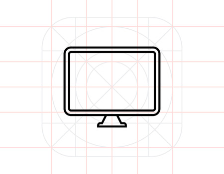 Computer monitorのイラスト素材