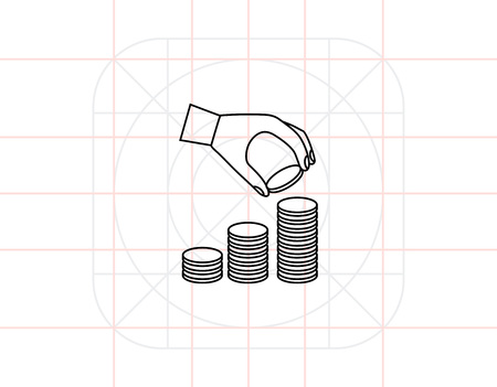 Coin stacksのイラスト素材