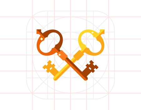 Crossed Keys Iconのイラスト素材
