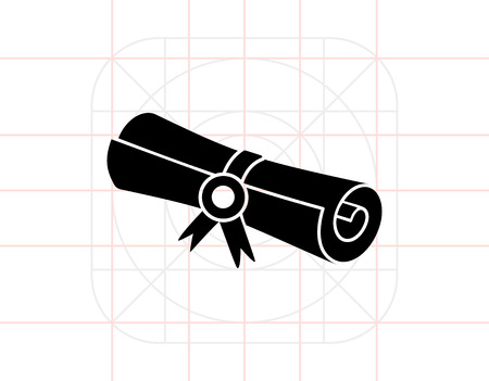 Diploma Scroll Iconのイラスト素材