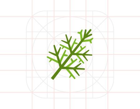 Dill flat iconのイラスト素材