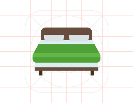 Double bed iconのイラスト素材