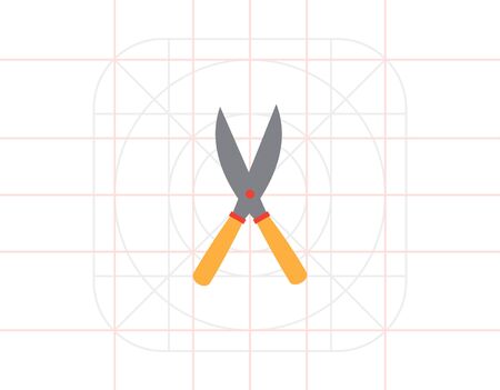 Garden pruner iconのイラスト素材