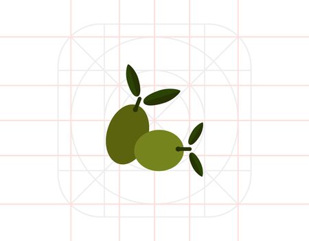 Green olives iconのイラスト素材