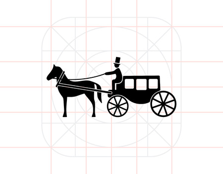Horse Coach Iconのイラスト素材