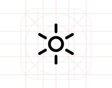 Vector icon of hot sign depicting sunのイラスト素材