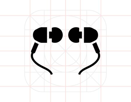 In-ear headphonesのイラスト素材