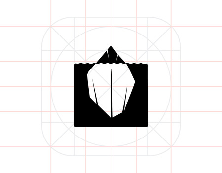 Iceberg simple iconのイラスト素材