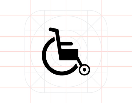 Empty Wheelchair Iconのイラスト素材