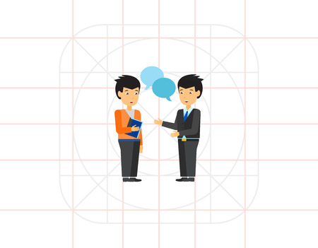 Communication between businessmen iconのイラスト素材