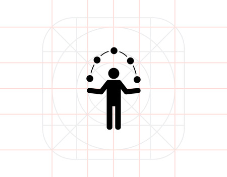 Man Juggling Balls Iconのイラスト素材