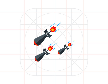 Missiles Vector Iconのイラスト素材
