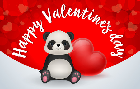 Happy Valentines Day Lettering and Heartのイラスト素材