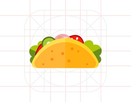 Mexican Taco Iconの写真素材