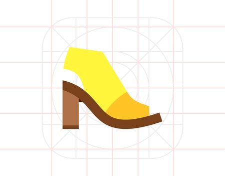 Mule Shoe. Woman, modern, high. Summer footwear concept. Can be used for topics like footwear, marketing, fashion.のイラスト素材