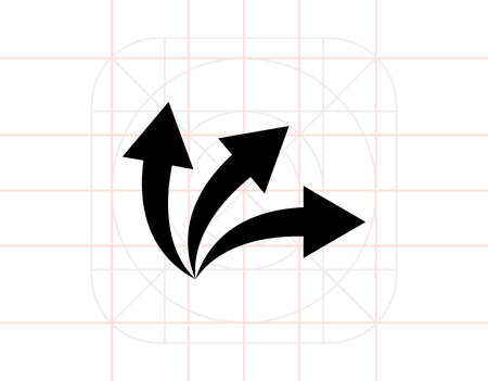 Options Concept with Three Arrows Iconのイラスト素材