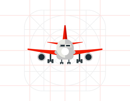 Plane Front View Iconのイラスト素材