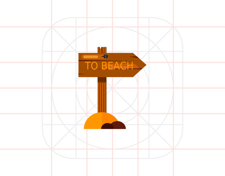 Pointer To Beach Iconのイラスト素材
